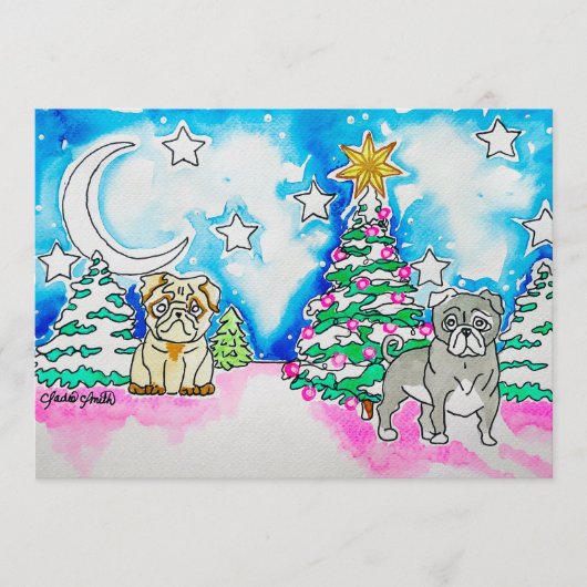 Kerstkaart voor honden kaart (Voorkant)