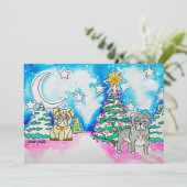 Kerstkaart voor honden kaart (Staand voorkant)