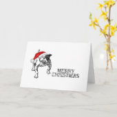 Kerstkaart voor honden kaart (Gele Bloem)