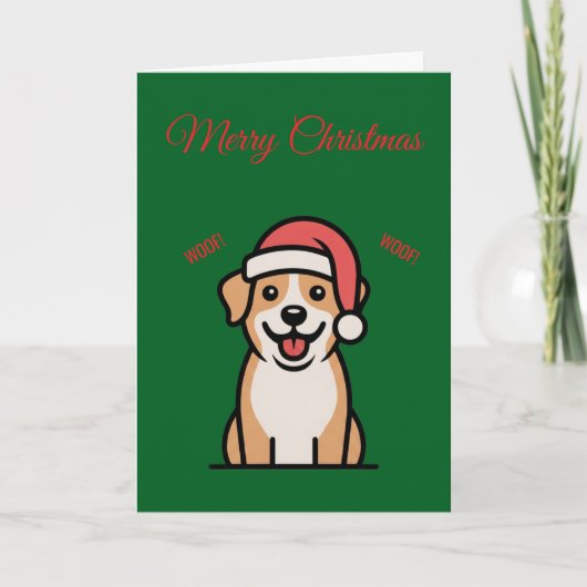 Kerstkaart voor honden kaart (Voorkant)