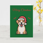 Kerstkaart voor honden kaart (Gele Bloem)