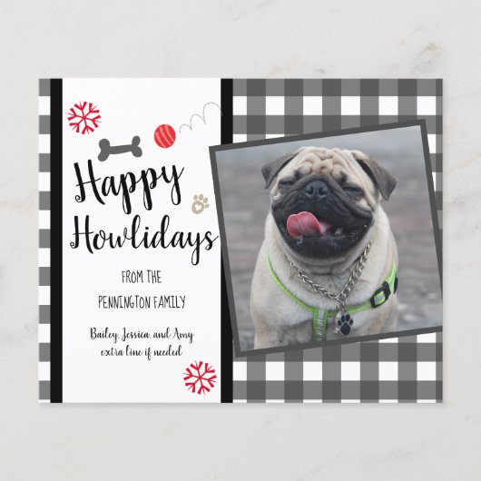 Kerstkaart voor huisdierbudget (Voorkant)