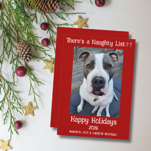 Kerstkaart voor huisdieren ondeugende lijst