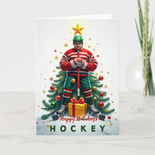 Kerstkaart voor ijshockey kaart