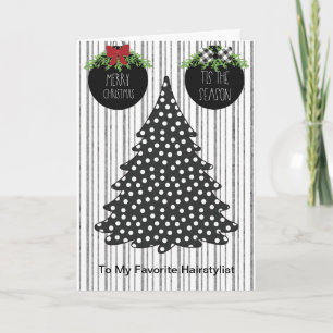 Kerstkaart voor kapper kaart