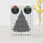 Kerstkaart voor kapper kaart (Gele Bloem)