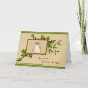 kerstkaart voor Kat en Holly Kaart