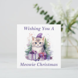 Kerstkaart voor katjes bedankkaart