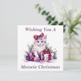 Kerstkaart voor katjes bedankkaart