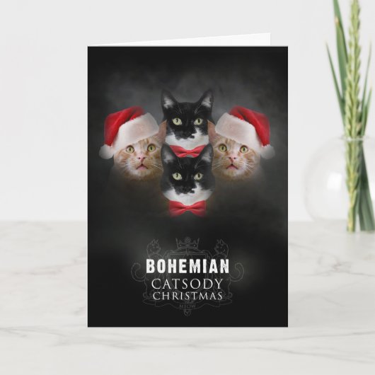 Kerstkaart voor katten Bohemian Catsody Kaart (Voorkant)
