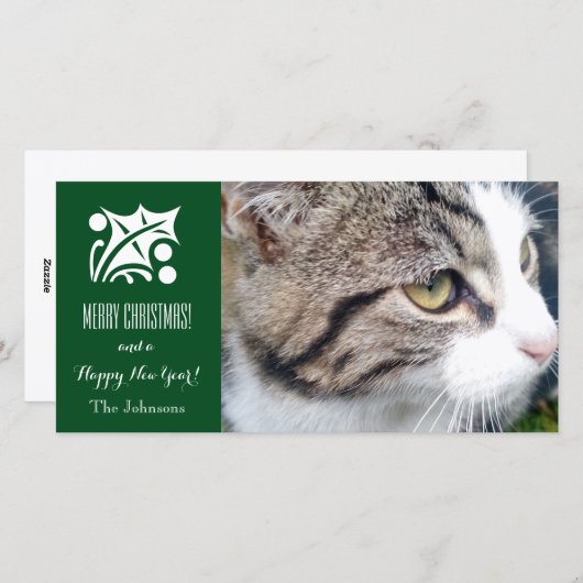 Kerstkaart voor katten | Voeg hier uw afbeelding t (Voorkant / Achterkant)