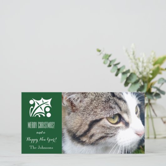 Kerstkaart voor katten | Voeg hier uw afbeelding t (Staand voorkant)