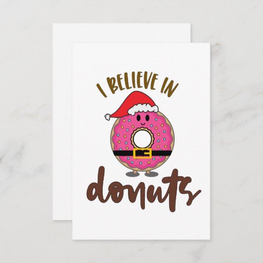 kerstkaart voor kerstdonuts bedankkaart (Voorkant / Achterkant)