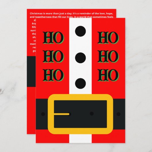 kerstkaart voor kerstmis (Voorkant / Achterkant)