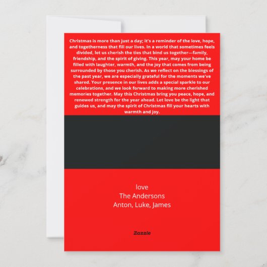 kerstkaart voor kerstmis (Achterkant)