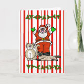 kerstkaart voor kerstmis en katten kaart (Voorkant)