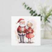 Kerstkaart voor kerstmis en kerstmis (Staand voorkant)