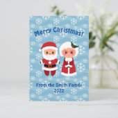 Kerstkaart voor kerstmis en kerstmis (Staand voorkant)