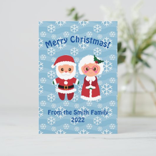 Kerstkaart voor kerstmis en kerstmis (Staand voorkant)