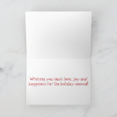 Kerstkaart voor Kerstmis en rendieren Feestdagen Kaart (Binnen)