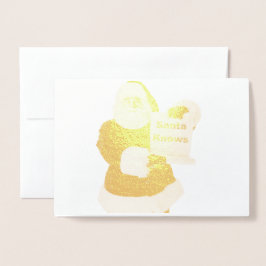 Kerstkaart voor kerstmis folie kaarten