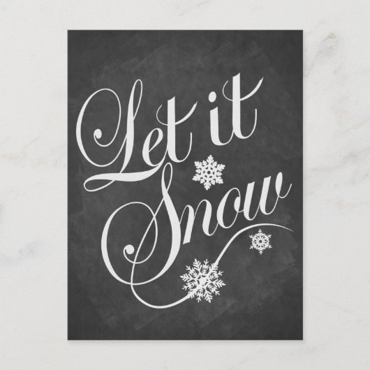  kerstkaart voor kerstmis laat het sneeuwen feestdagenkaart (Voorkant)