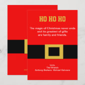 kerstkaart voor kerstmis met gordel (Voorkant / Achterkant)