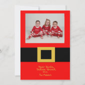 Kerstkaart voor kerstmis met kerstcadeau voor kers (Voorkant)