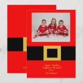 Kerstkaart voor kerstmis met kerstcadeau voor kers (Voorkant / Achterkant)