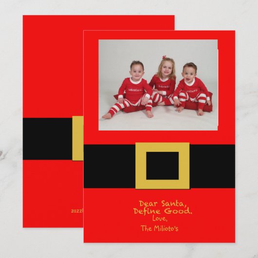 Kerstkaart voor kerstmis met kerstcadeau voor kers (Voorkant / Achterkant)