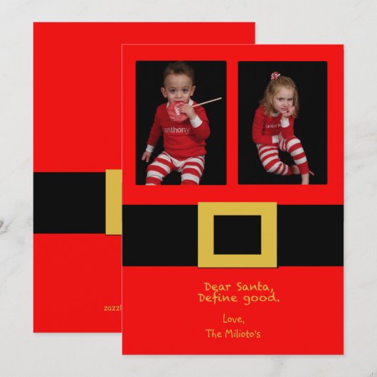 kerstkaart voor kerstmis met kerstcadeautjes (Voorkant / Achterkant)