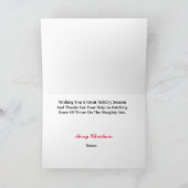 Kerstkaart voor Kerstmis met kerstkaart voor het t Feestdagen Kaart (Binnen)