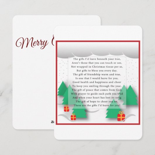 kerstkaart voor kinderen (Voorkant / Achterkant)