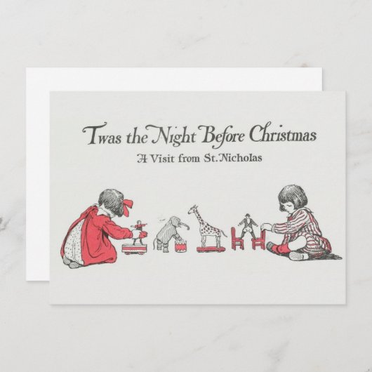 Kerstkaart voor kinderen bedankt (Voorkant / Achterkant)