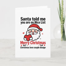Kerstkaart voor kinderen die op de goede lijst van