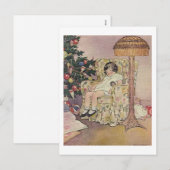  kerstkaart voor kinderen en bomen feestdagenkaart (Voorkant / Achterkant)