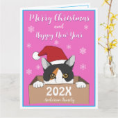 kerstkaart voor klein Kat Kaart (Gele Bloem)