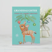 Kerstkaart voor kleindochter (Staand voorkant)