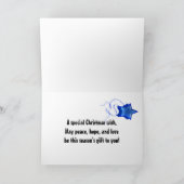 Kerstkaart voor kleindochter feestdagen kaart (Binnen)