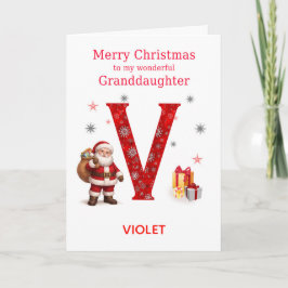 Kerstkaart voor kleindochter Voeg een naam toe Feestdagen Kaart
