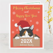 Kerstkaart voor kleine katjes kaart (Gele Bloem)