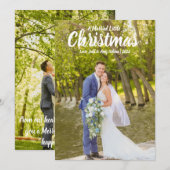 Kerstkaart voor kleine trouwerij (Voorkant / Achterkant)