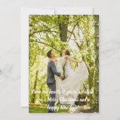 Kerstkaart voor kleine trouwerij (Achterkant)