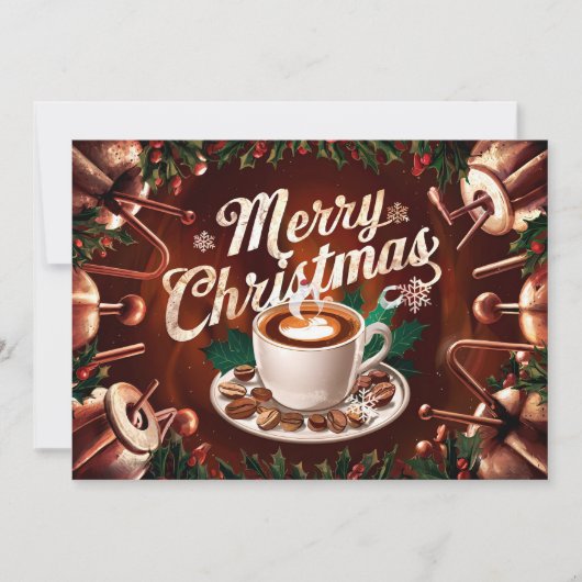 Kerstkaart voor koffieliefhebbers #12 (Voorkant)