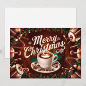 Kerstkaart voor koffieliefhebbers #12 (Voorkant / Achterkant)