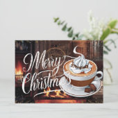 Kerstkaart voor koffieliefhebbers #16 (Staand voorkant)