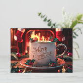 Kerstkaart voor koffieliefhebbers #20 (Staand voorkant)