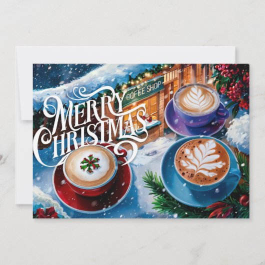 Kerstkaart voor koffieliefhebbers #6 (Voorkant)