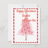 kerstkaart voor leraar, met liefde (Voorkant)