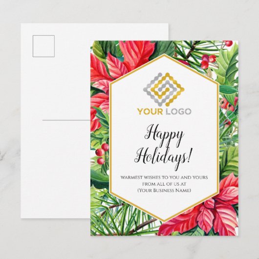 kerstkaart voor Logo Briefkaart (Voorkant / Achterkant)